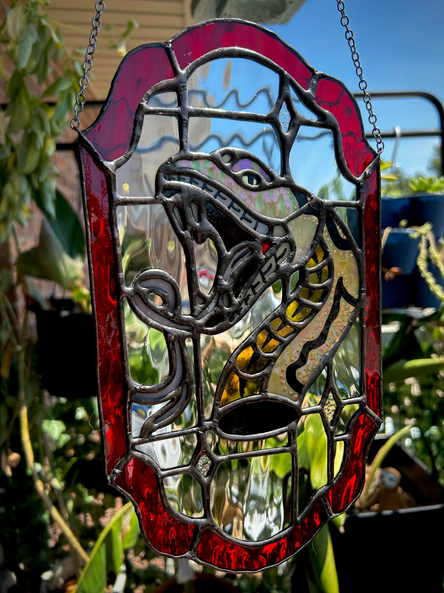 Stained Glass Traditional Snake
