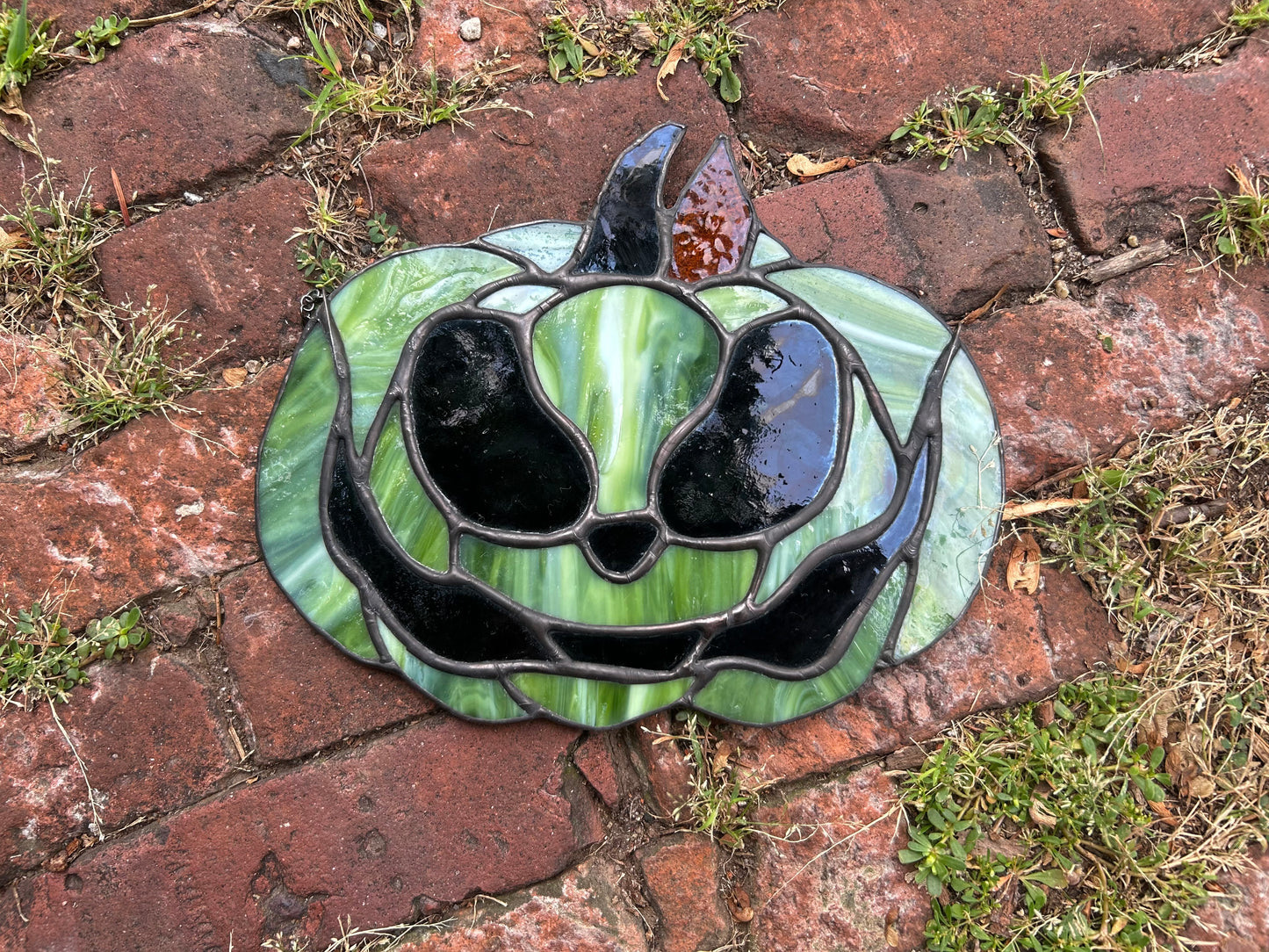 Large Stained Glass Pumpkin