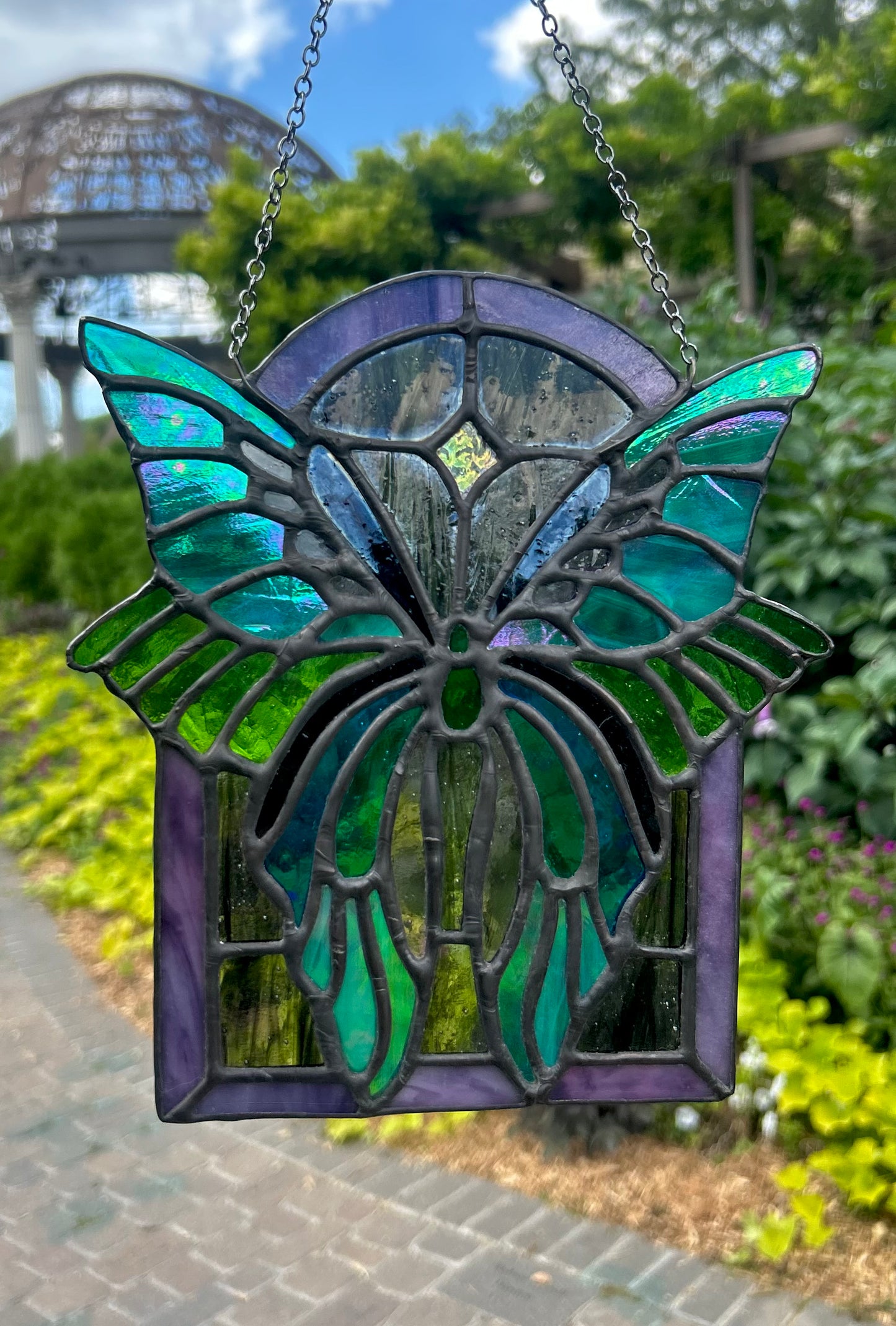Stained Glass Dark Butterfly Faerie