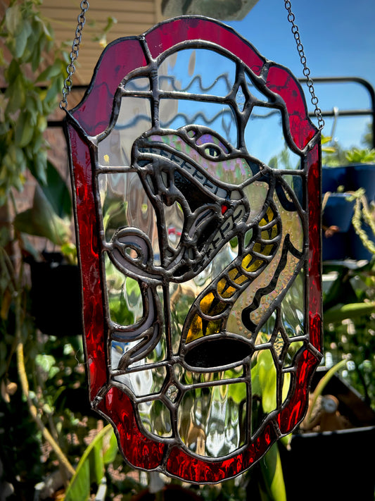 Stained Glass Traditional Snake
