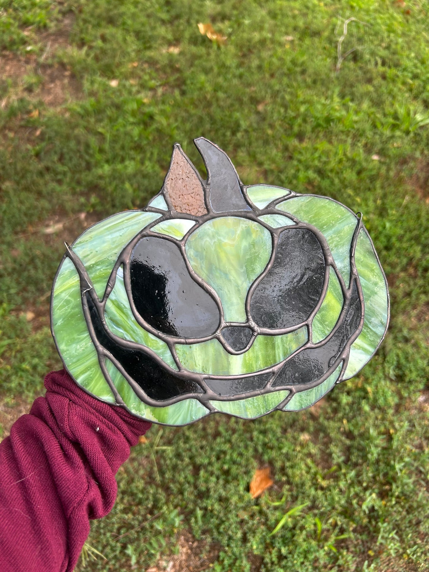 Large Stained Glass Pumpkin